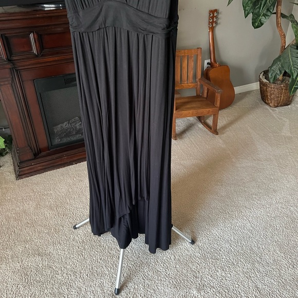 SOMA. Black cap sleeve maxi dress. Pockets! XL - Picture 3 of 7